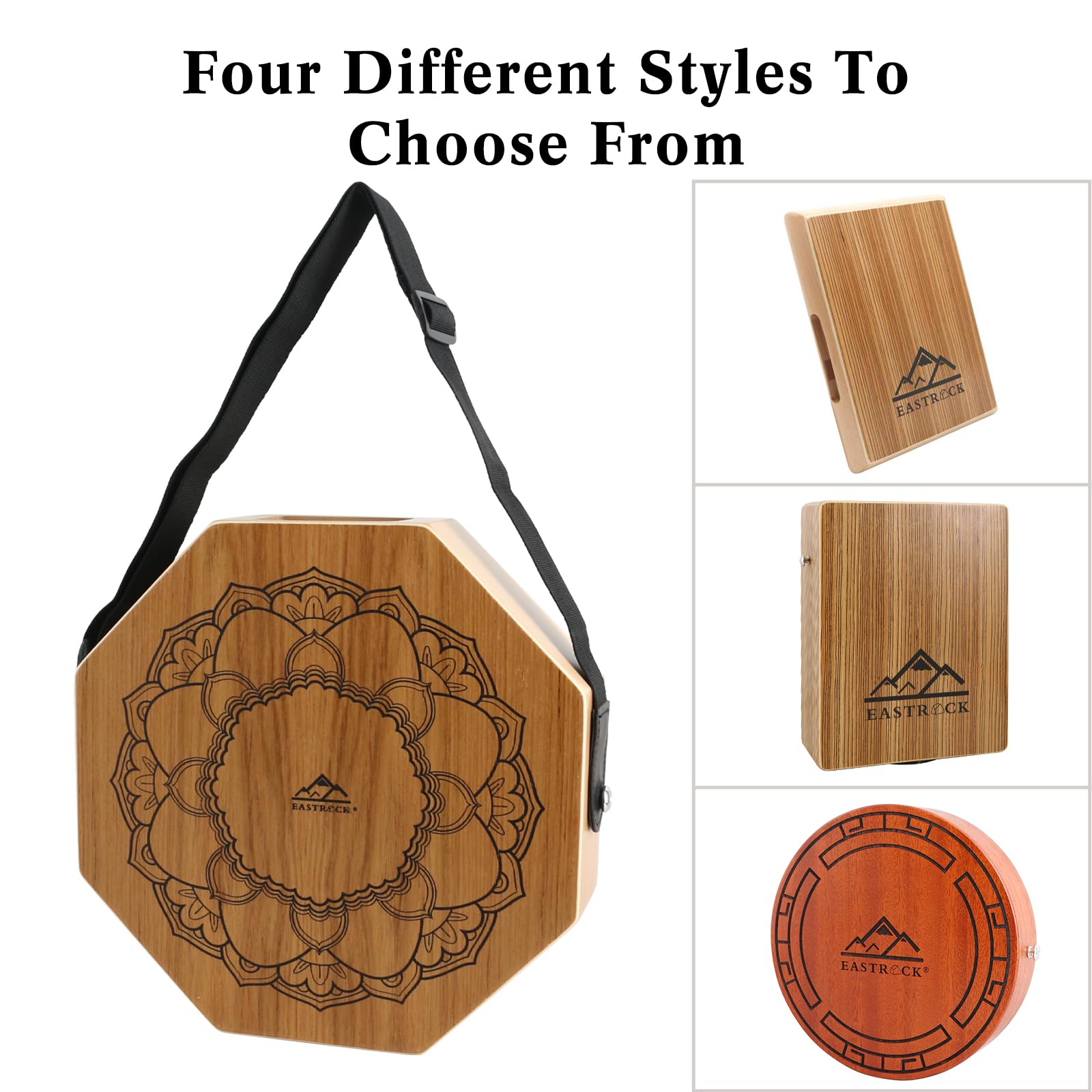 Amazon.com: EASTROCK Two-Tone Cajon Drum Box – Portable Travel
