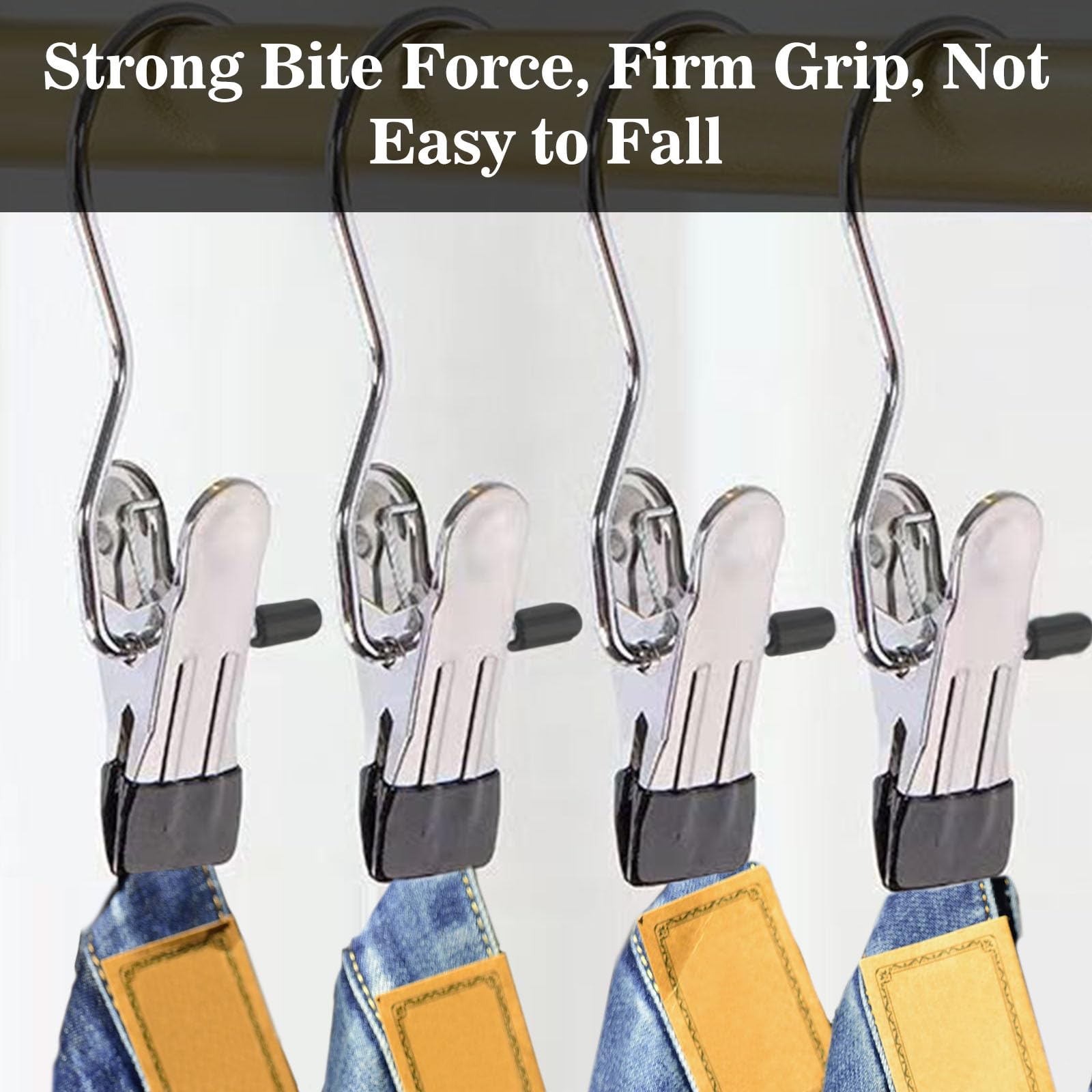 25 Ganci Per Lavanderia Con Clip - In Metallo, Antiscivolo, Per Vestiti E Scarpe - Foto 8