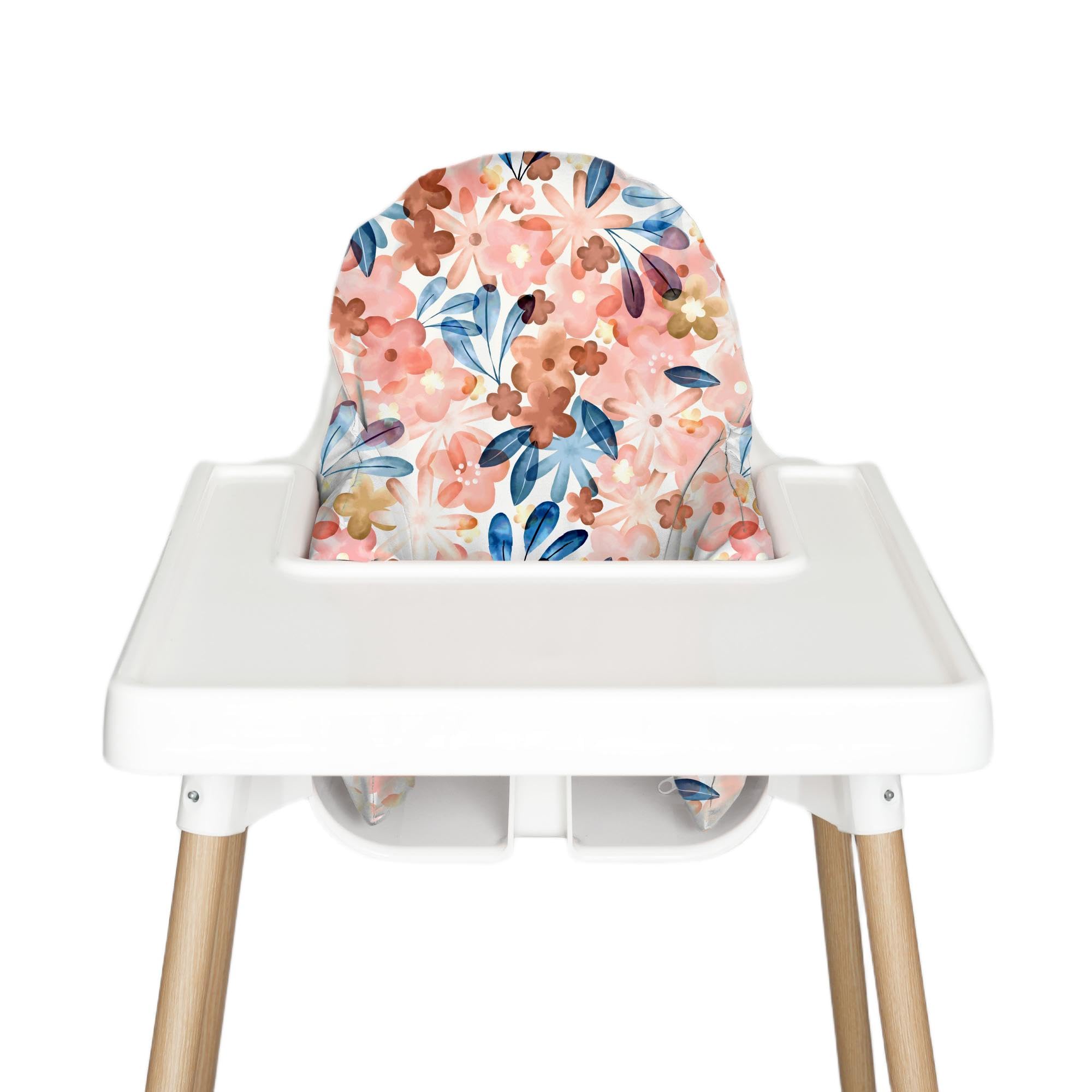 Nibble and Rest Highchair Insert Cover, Compatible for IKEA Antilop Highchair, High Chair Accessories Stain-Proof and Wipeable Insert Cover (Cushion NOT Included)(Pink Posies)
