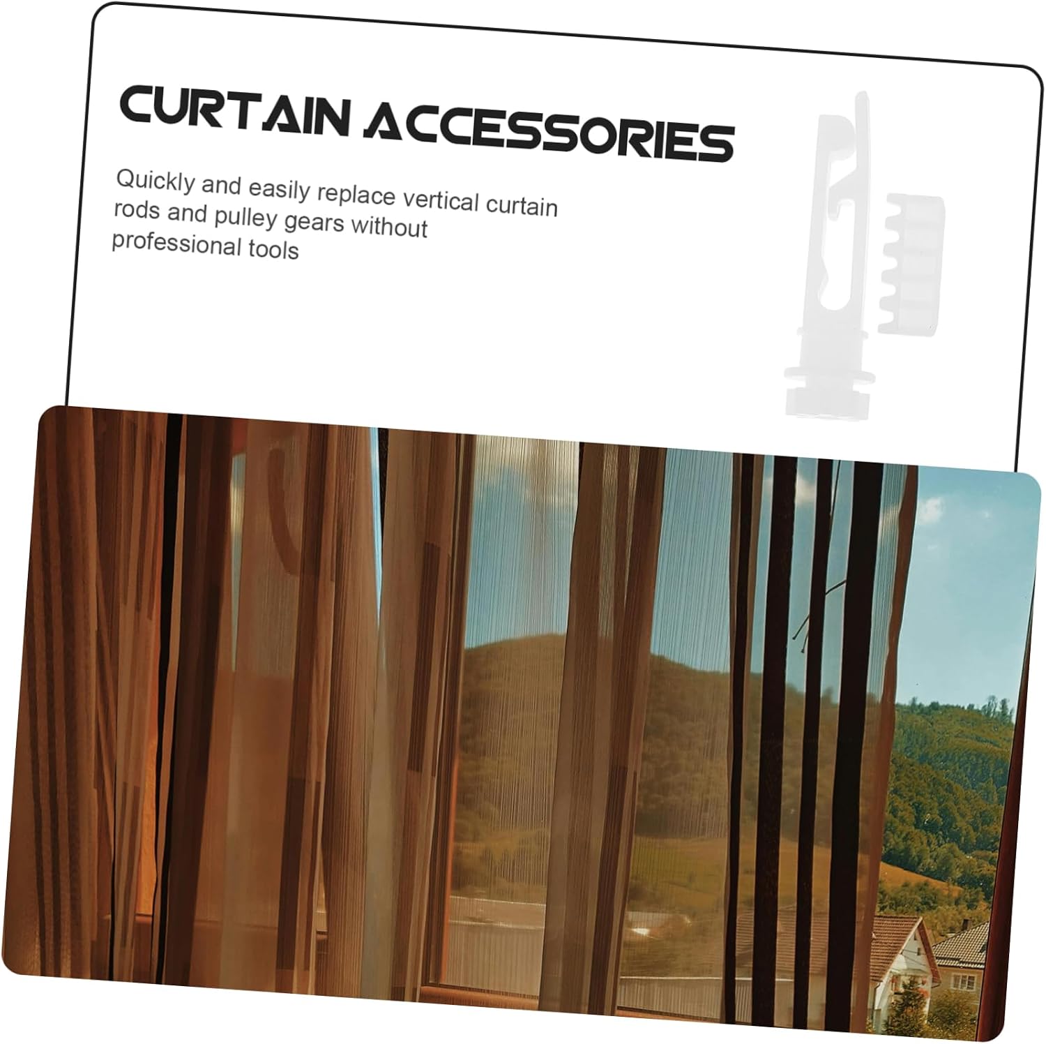 Unomor Vertical Blind Repair Parts Replacement Slats for Window Blinds Slats Replacement Parts Repair Stems