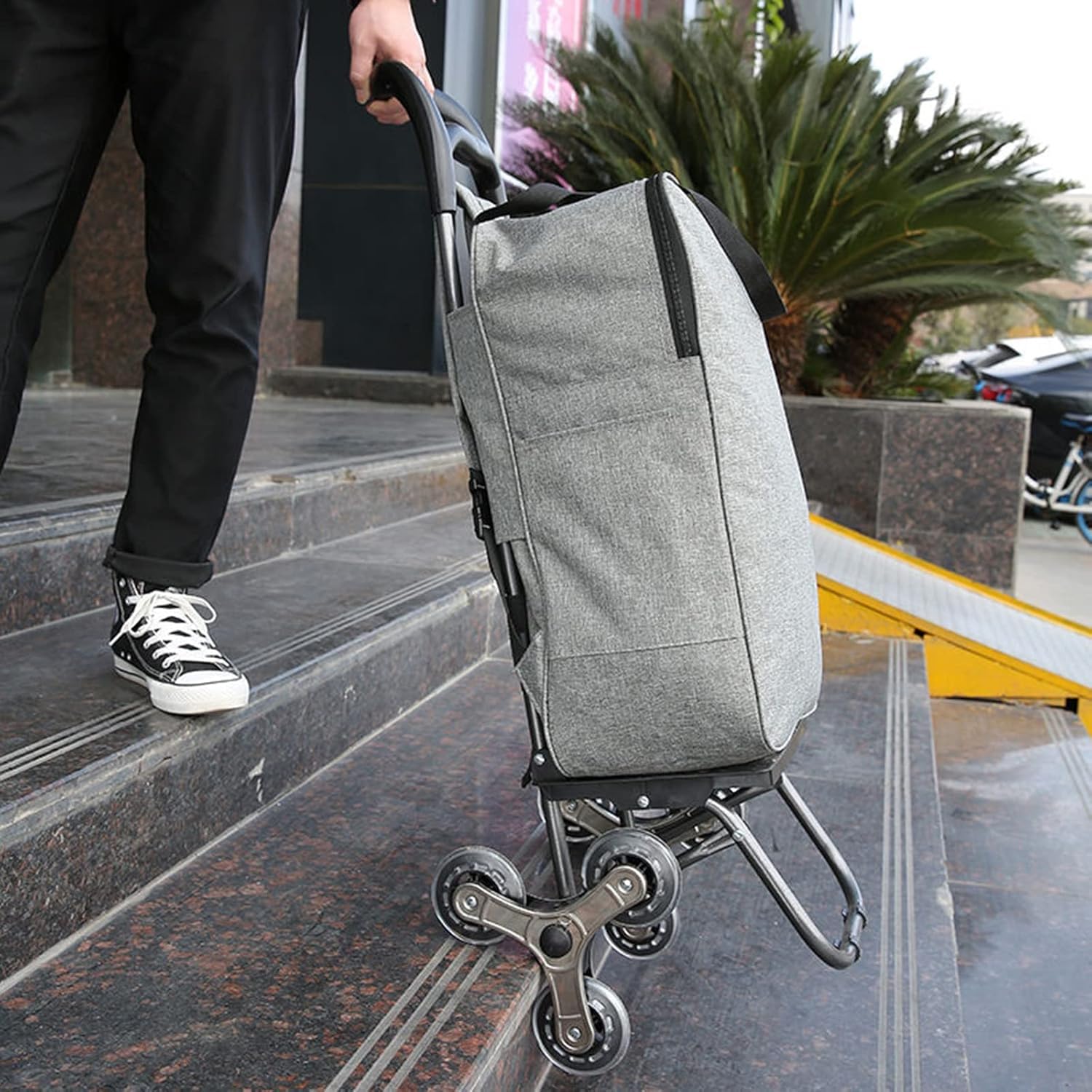 Przenośne 2 zamienne piasty kół do wózka na zakupy wyposażone w koła do wózka transportowego PU (osie nie są dołączone) dla łatwej mobilności i wygody