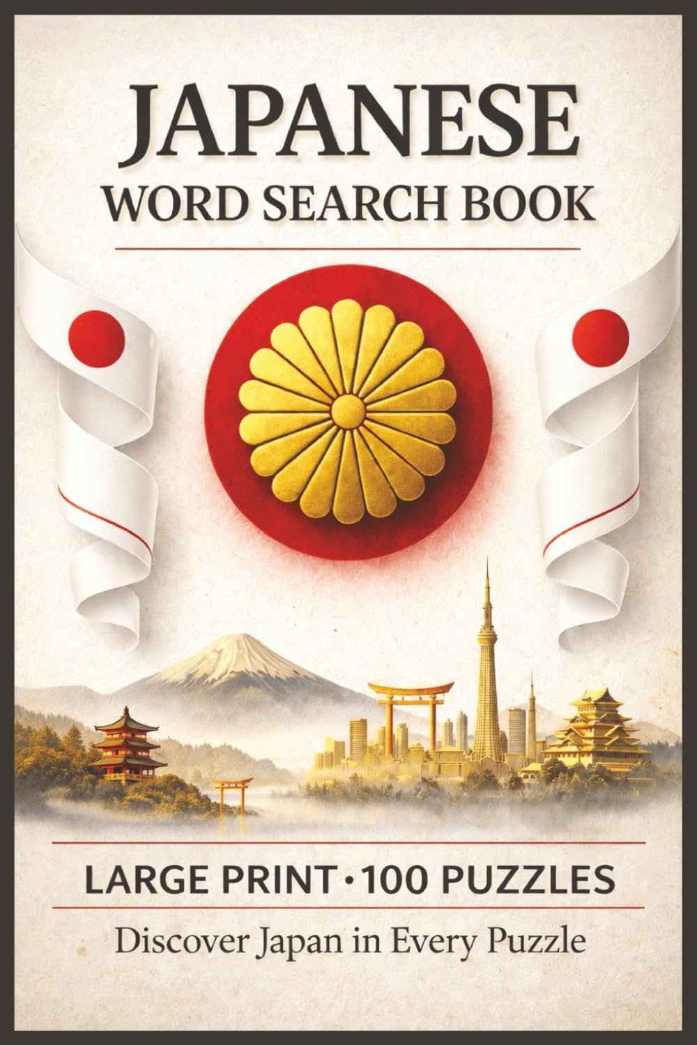 Japanese Word Search Book: Large Print Puzzle Collection with 100 Puzzles and 2000 Unique Words on Romanized Japanese, Kanji, Hiragana, and Katakana (Language Series)