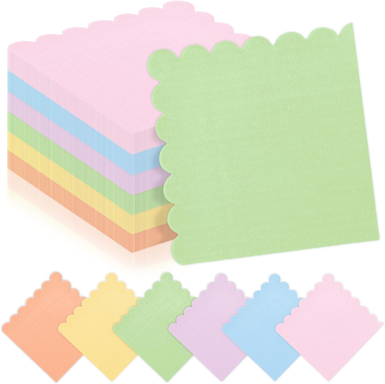 Whaline 300Pcs Pastel Rainbow Cocktail Napkin Macaron