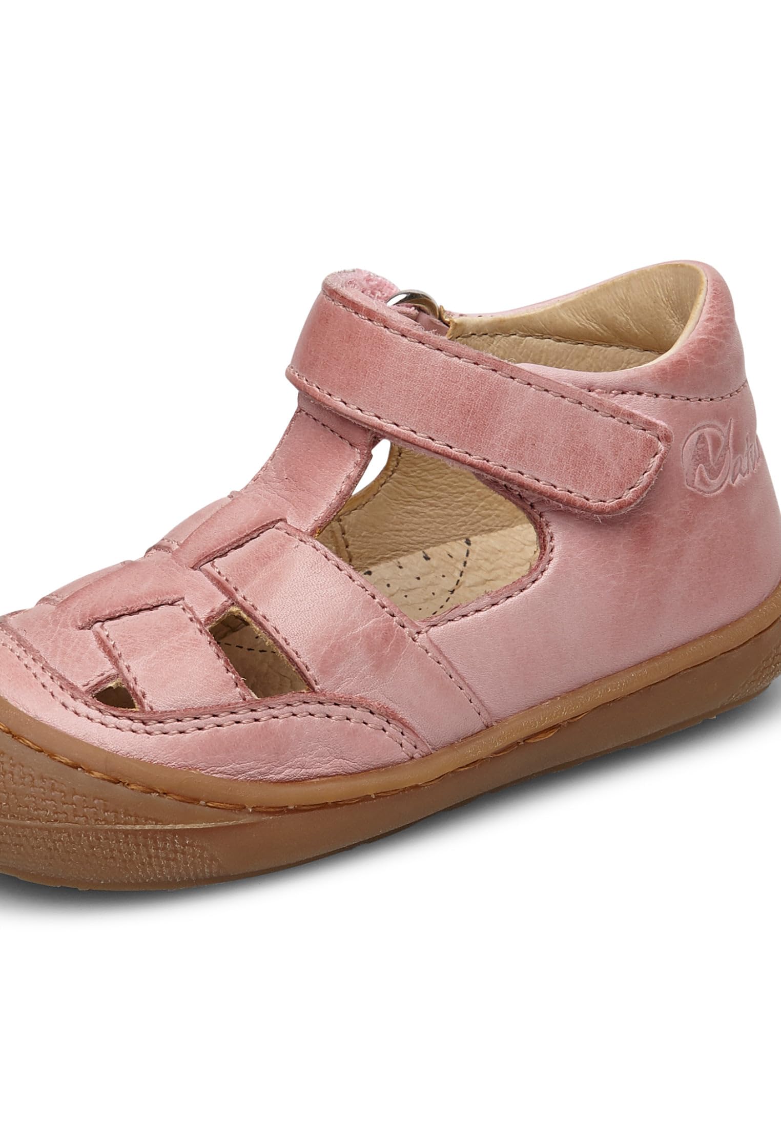 Naturino Lauflernsandalen aus Leder mit Margeritenprint