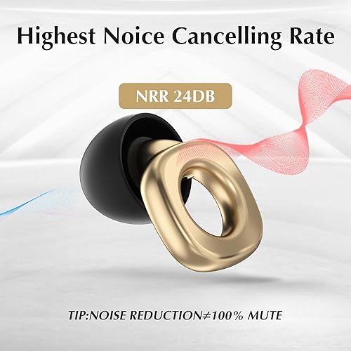 Miniatura 8 de Fita+ - Tapones llamativos para conciertos, reducción de ruido de hasta 24 dB, 4 pares de almohadillas de silicona reutilizables XSSML para