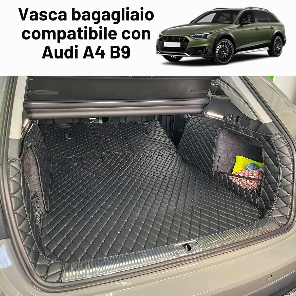 Vasca Baule per Audi A4 (B9) Avant / A4 Allroad 2015-2025 Protezione Bagagliaio su Misura
