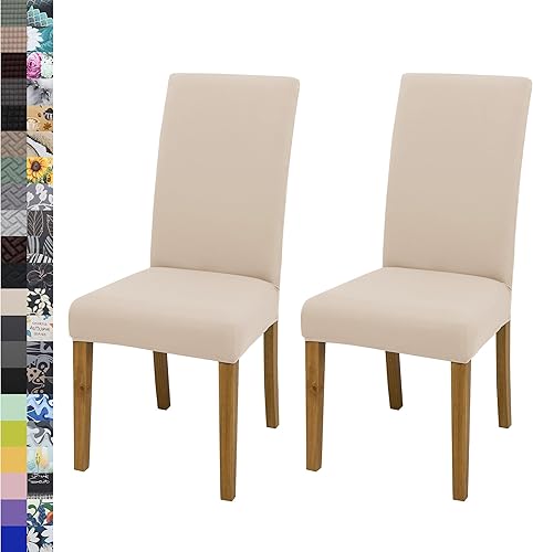 Fundas para sillas de comedor, juego de 2 fundas para sillas de comedor o cocina, lavables, protectoras, para sillas Parsons, para el hogar,