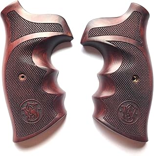 BMPL Luxurious Hardwood S&W K/l Frame Round Butt Revolver Gun Grips Finger Groove Checkered Laser Handmade Handcraft - Generic