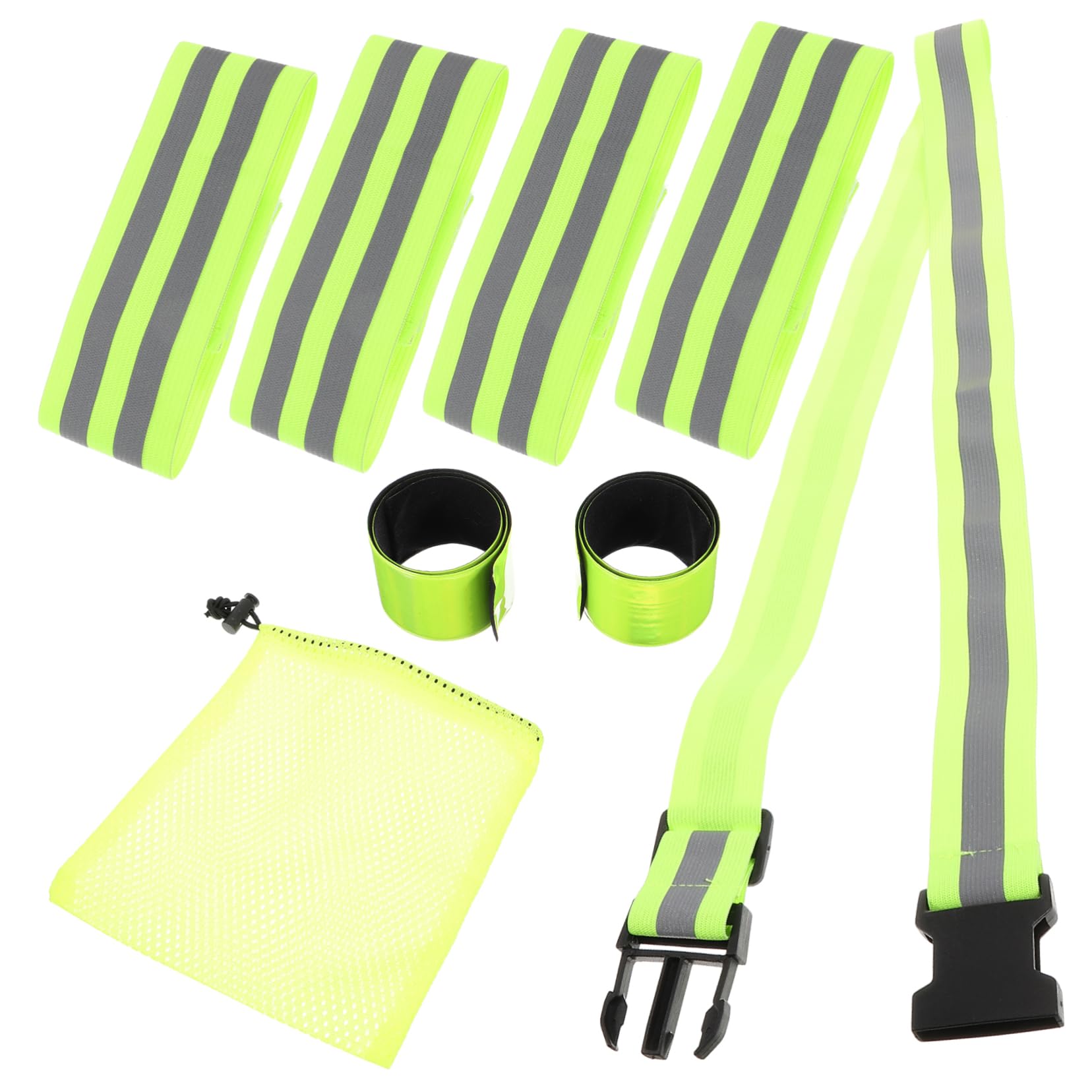 HANABASS Fasce Riflettenti per Corsa Notturna Cintura Bracciali Sicurezza per Jogging e Materiale e visibilità
