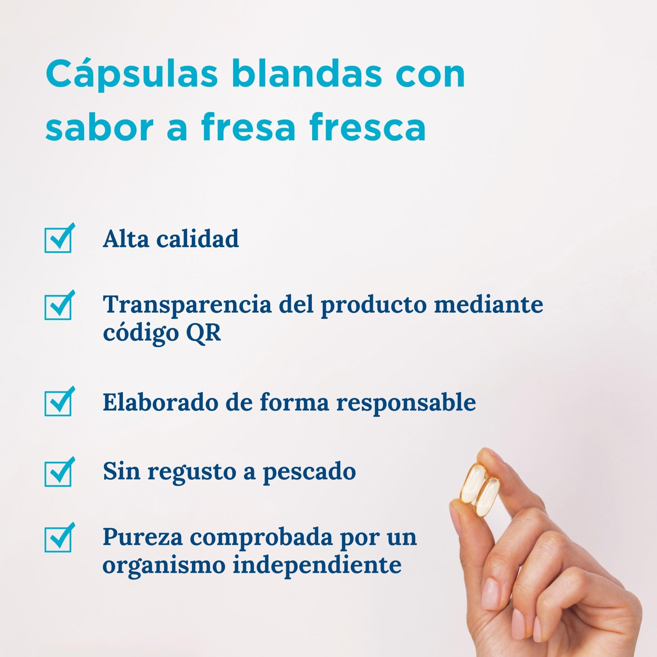 Nordic Naturals DHA Xtra 1660 mg, cápsulas de Omega 3 de alta potencia con aceite de pescado y EPA y DHA, sabor fresa, 60 cápsulas blandas, sin soja, sin gluten