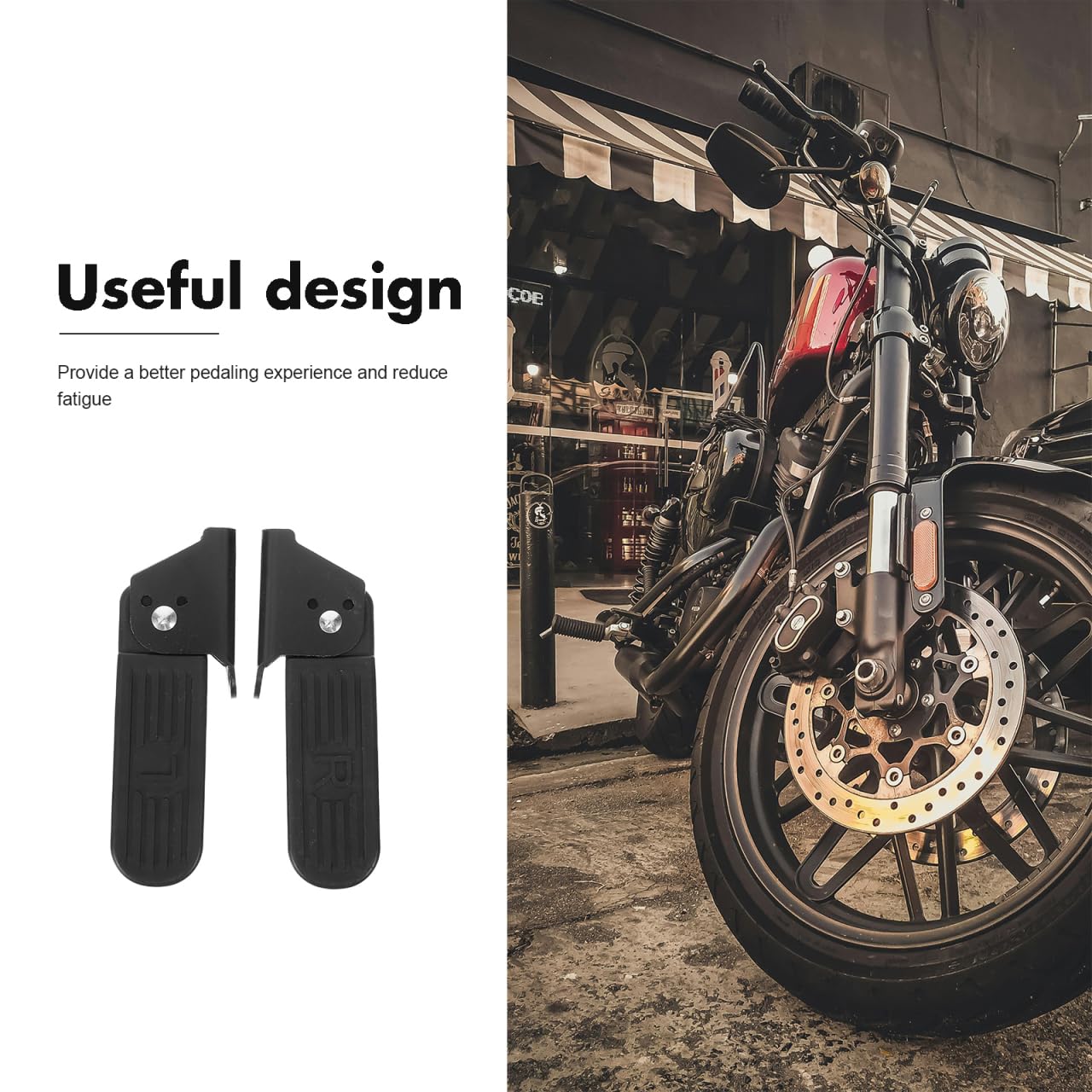 OUNONA Pédales De Repose-Pieds Pliables En Plastique Pour Trottinette Et Cyclomoteur Électrique Facile À Installer Réduction De La Fatigue 15X5X1.5Cm