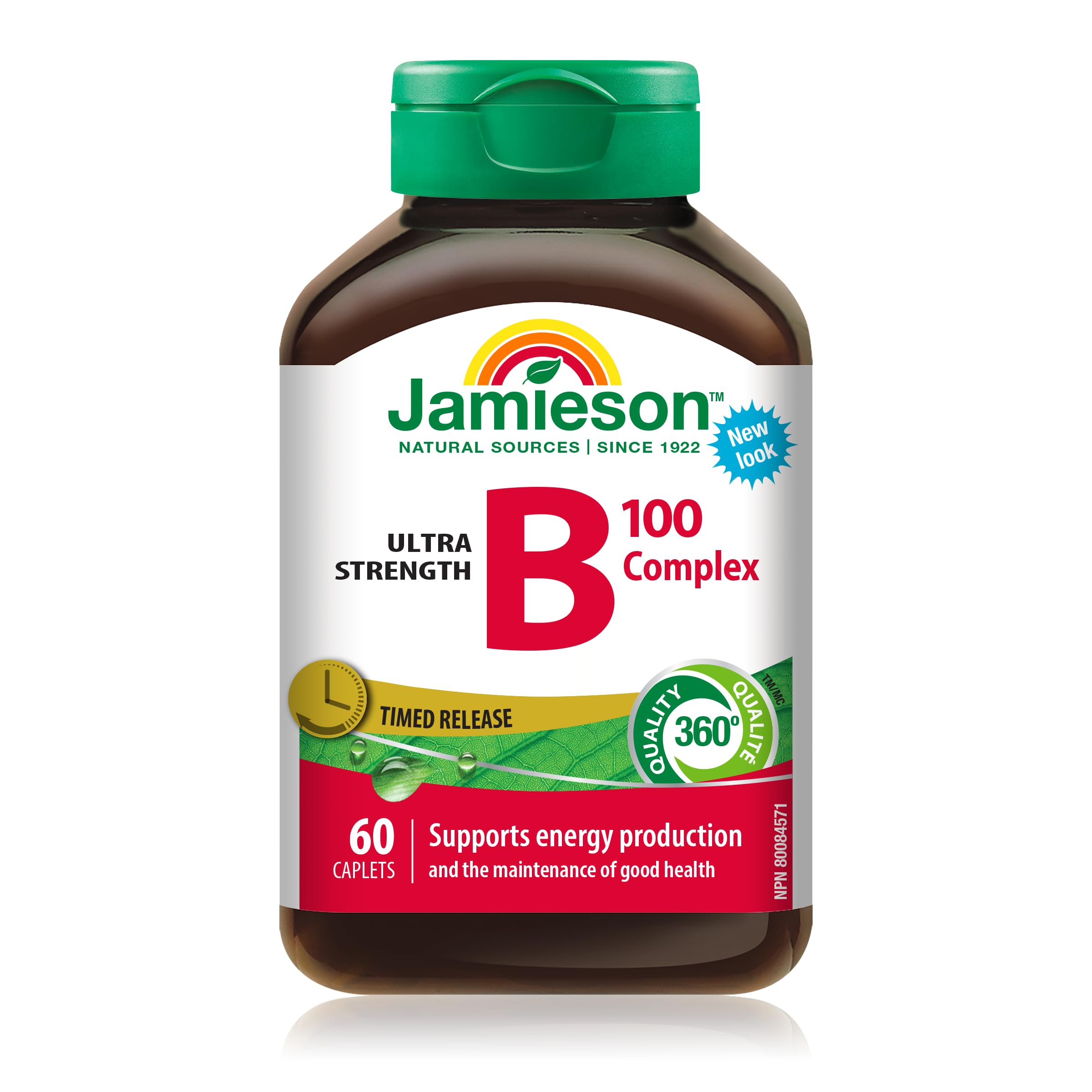 Jamieson Vitamin B 100 Complex Timed Release, 60 Count