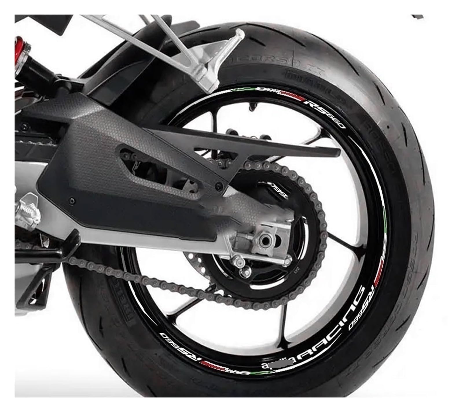Speed Army Aprilia RS660 Wheel Rim Stripes Decals – Full Bike Kit, Glossy Multicolor