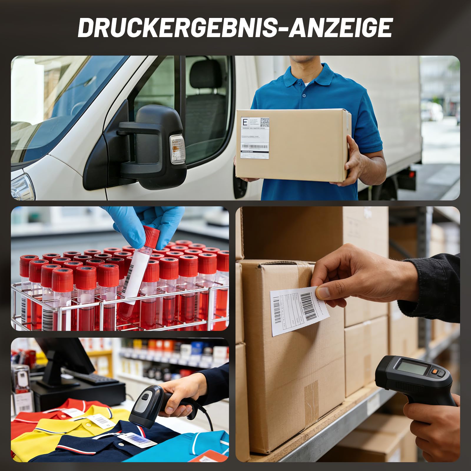 10 Rollen Harzverstärktes Wachsfarbband 110mm x 450m – 25mm-Kern Thermotransferband für Barcode-Etiketten, Außen-CSO, Kompatibel mit Zebra, Sato, Datamax, TSC, GoDex, Citizen