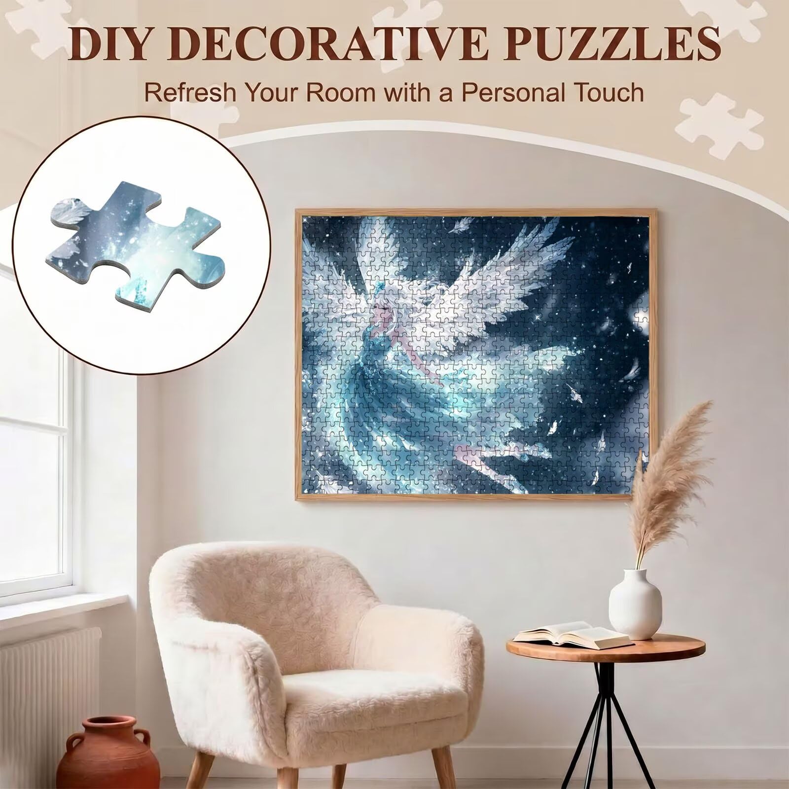 sogno ala Puzzle 1000 Pezzi per Adulti, Puzzle in Legno - Collezione Classica con Poster Incluso - Sfida di Concentrazione e Passatempo Antistress, Gioco Educativo per Famiglia, 75 x 50 cm f0-783