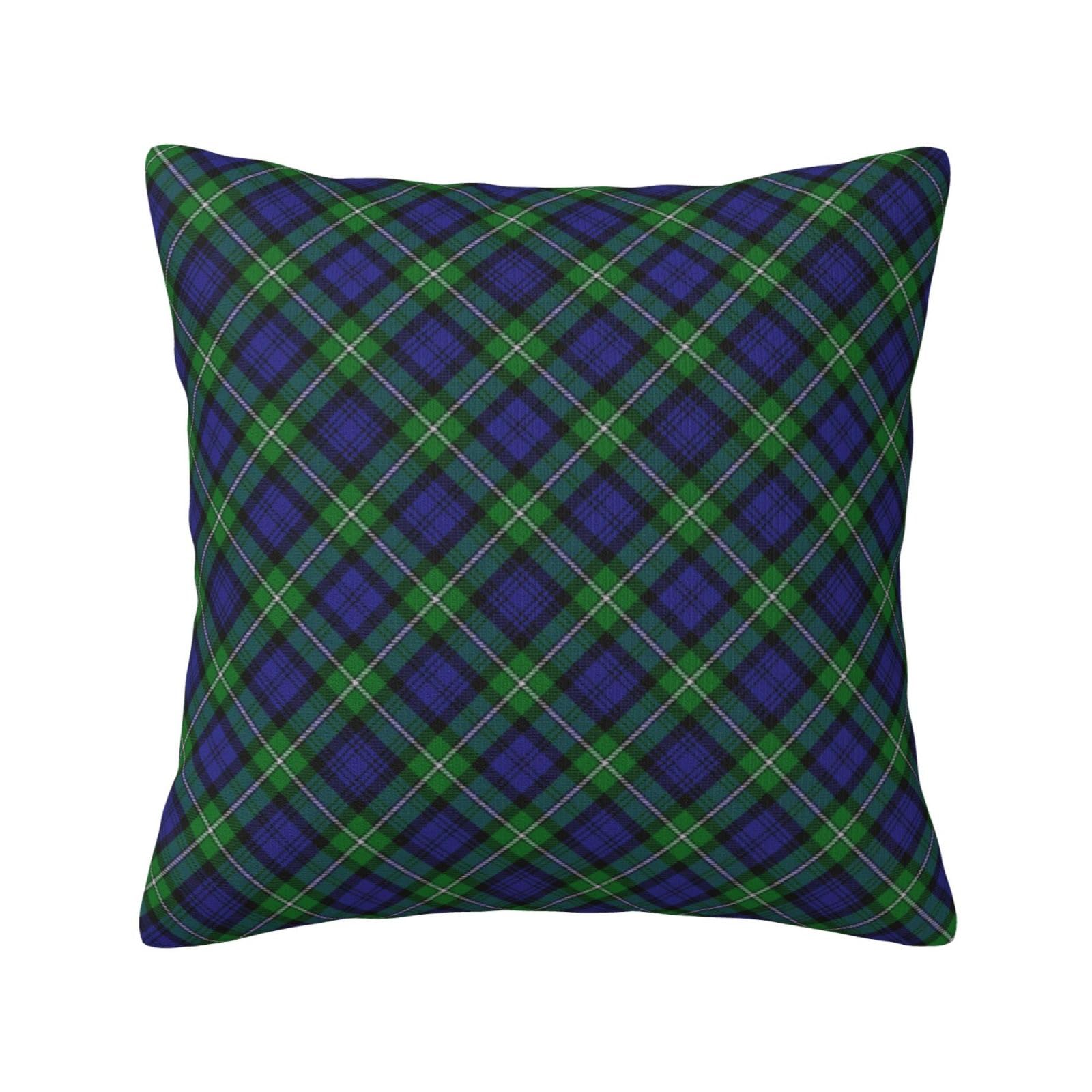 Pillow Cover,Decorative Throw Pillowcase Soft Cushion Covers 45x45 cm for Bedroom Sofa,Scots Style Clan Forbes Tartan Plaid
