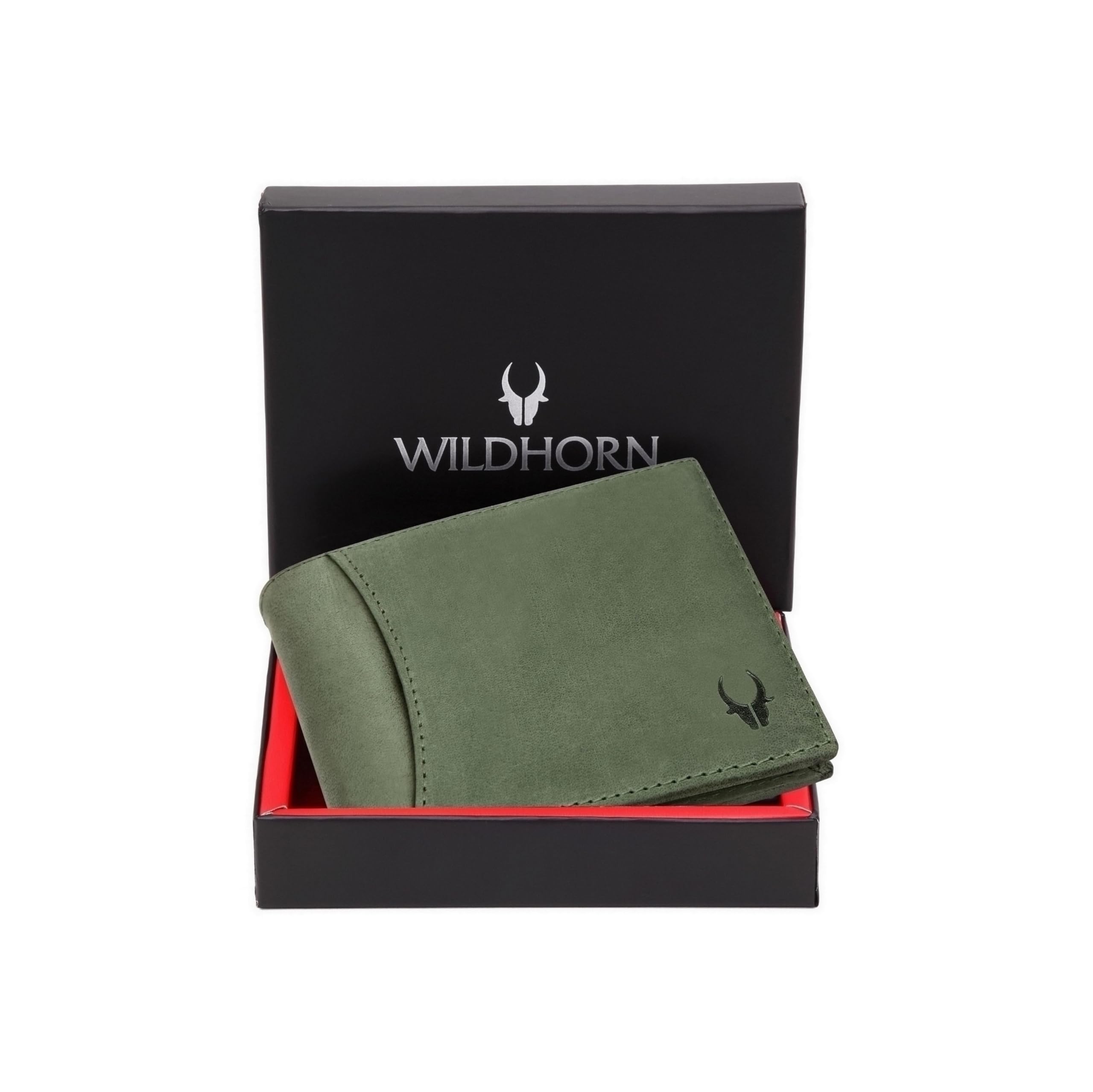 Wildhorn India Oliver Green Leather Men's Wallet (WH7311GREEN)