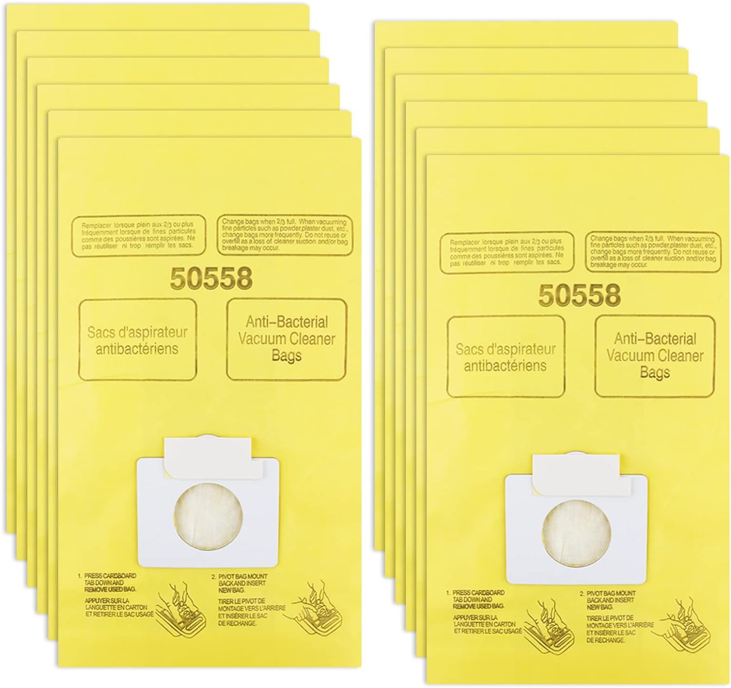 50403 Vacuum Bags for Kenmore Canister Type C/Q 12 Pack Disposable