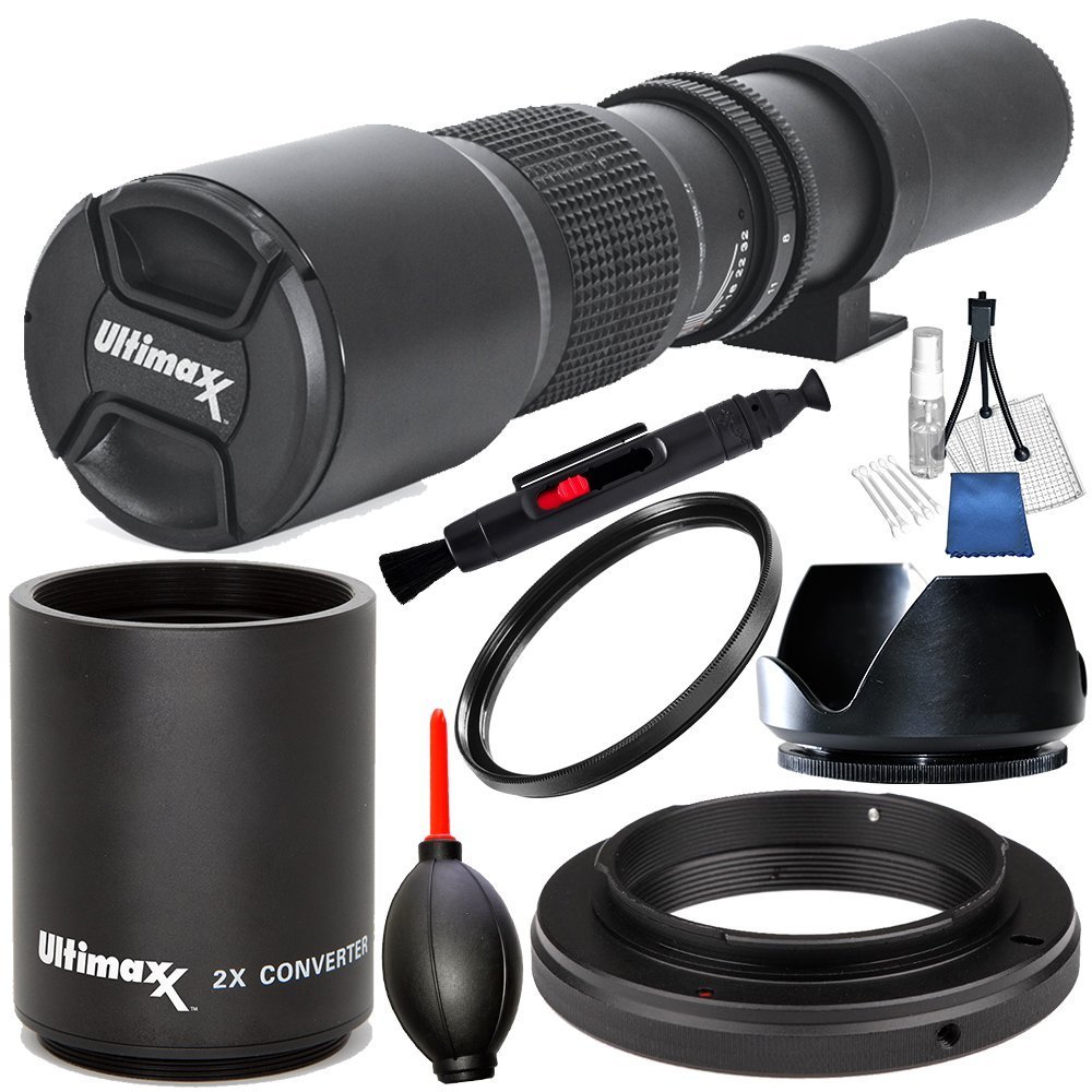 【中古】 Ultimaxx 500mm F/8.0 マルチコートプリセット望遠レンズ 7PCアクセサリーバンドル 1300D 1200D 1100D 800D 750D 700D 650D 600D 550D Amazon.com : Ultimaxx 500mm F/8.0 Multi-Coated Preset Telephoto