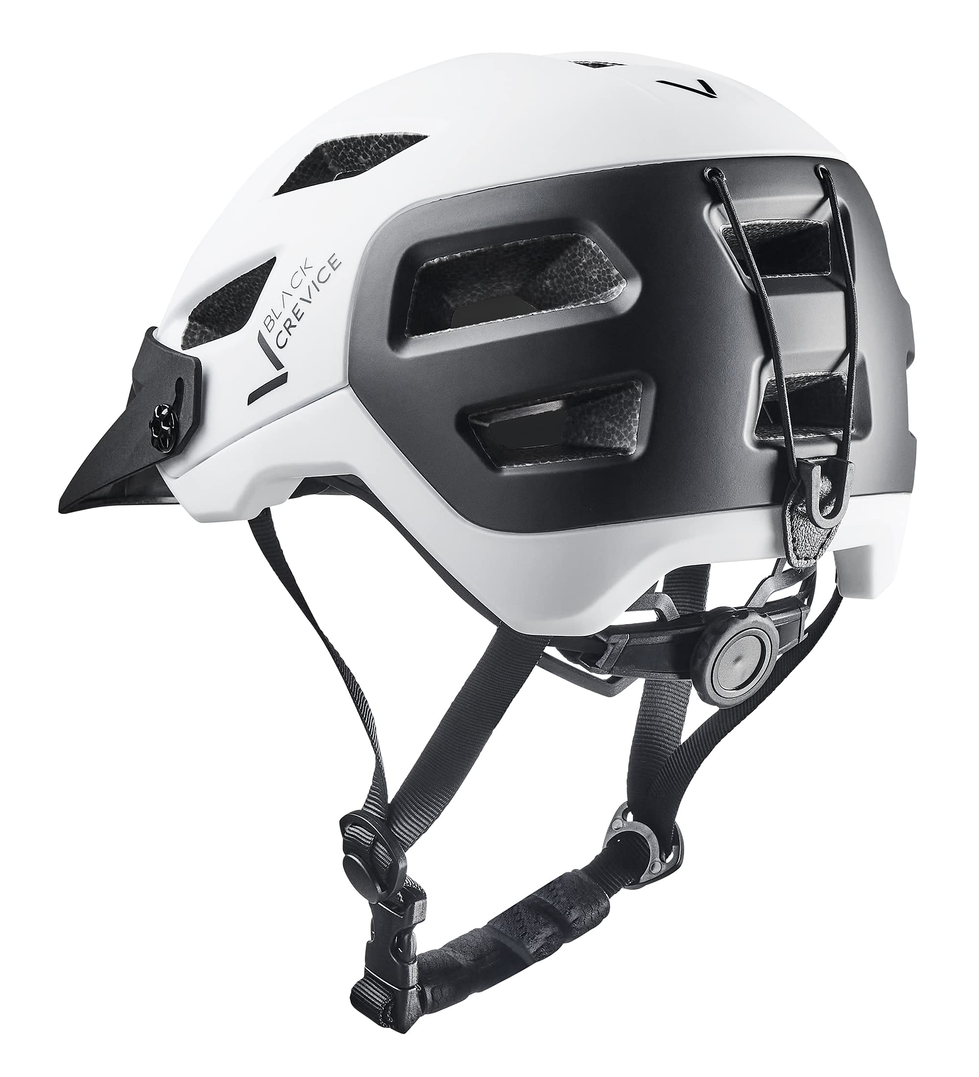 BLACK CREVICE Casco da bicicletta per adulti, casco MTB, casco da bicicletta, da uomo e da donna, taglia regolabile