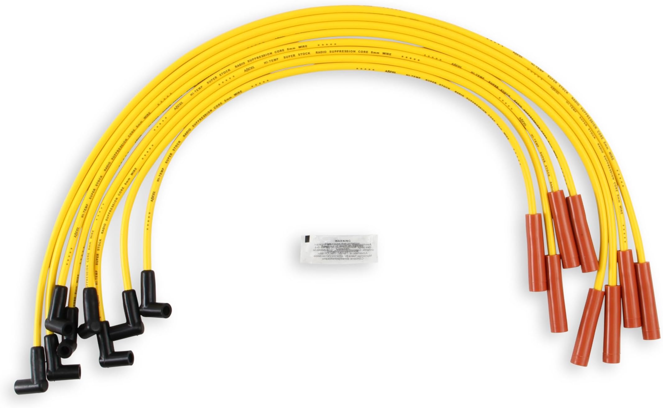 4053 Spark Plug Wire Set - Super Stock Graphite Core 8mm - Yellow