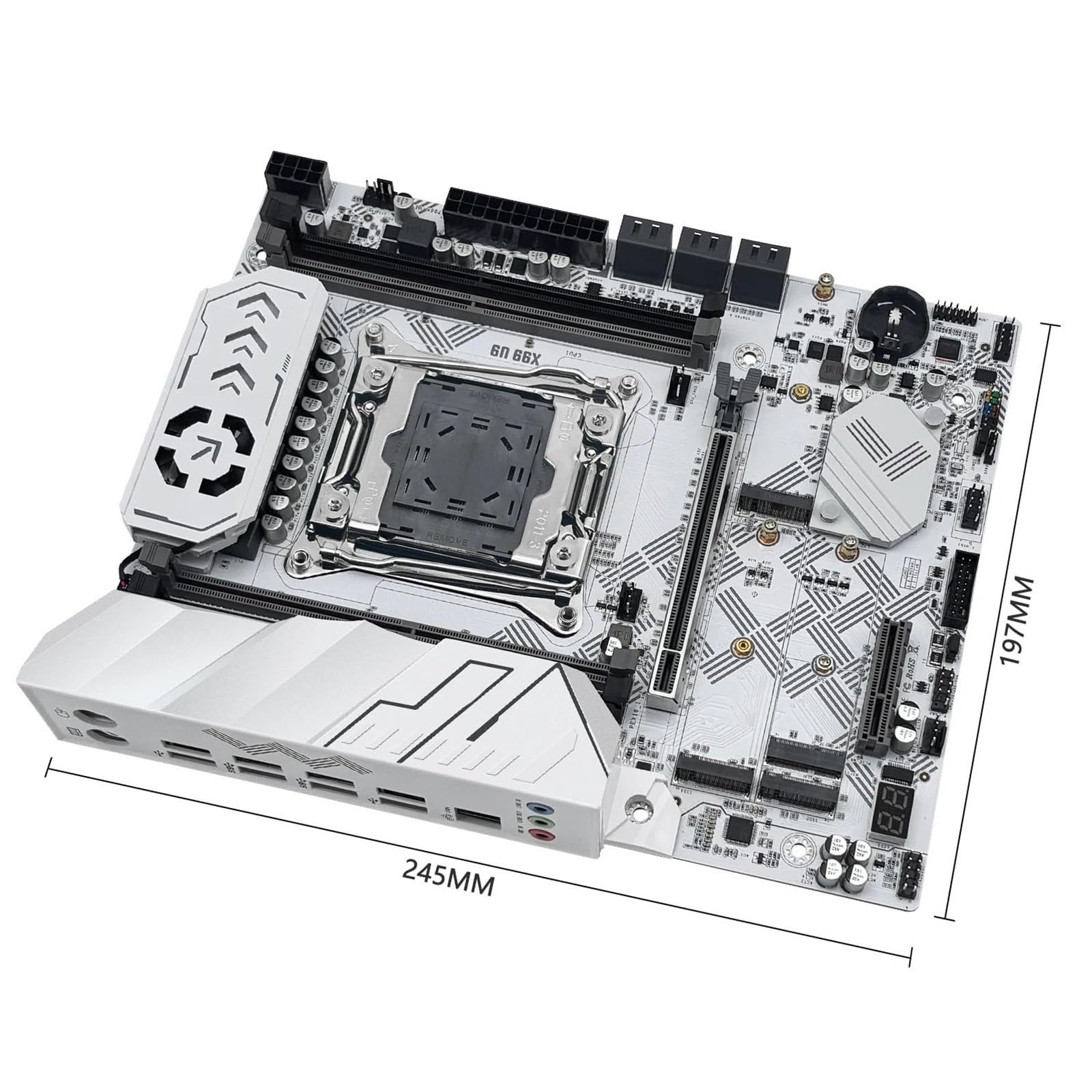 scheda madre Fit For MACHINIST X99 U9 | Scheda madre C612 Supporto chip DDR4 RAM CPU LGA2011-3 a quattro canali con TPM e slot M.2 Bianco corazzato USB3.0