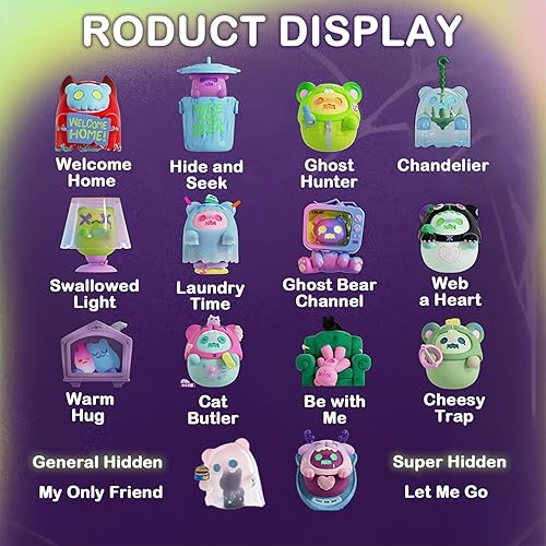 Miniatura 2 de BEEMAI Ghost Bear House Series 1PC Diseño aleatorio Figuras lindas ornamento de escritorio Juguetes coleccionables Regalos de cumpleaños