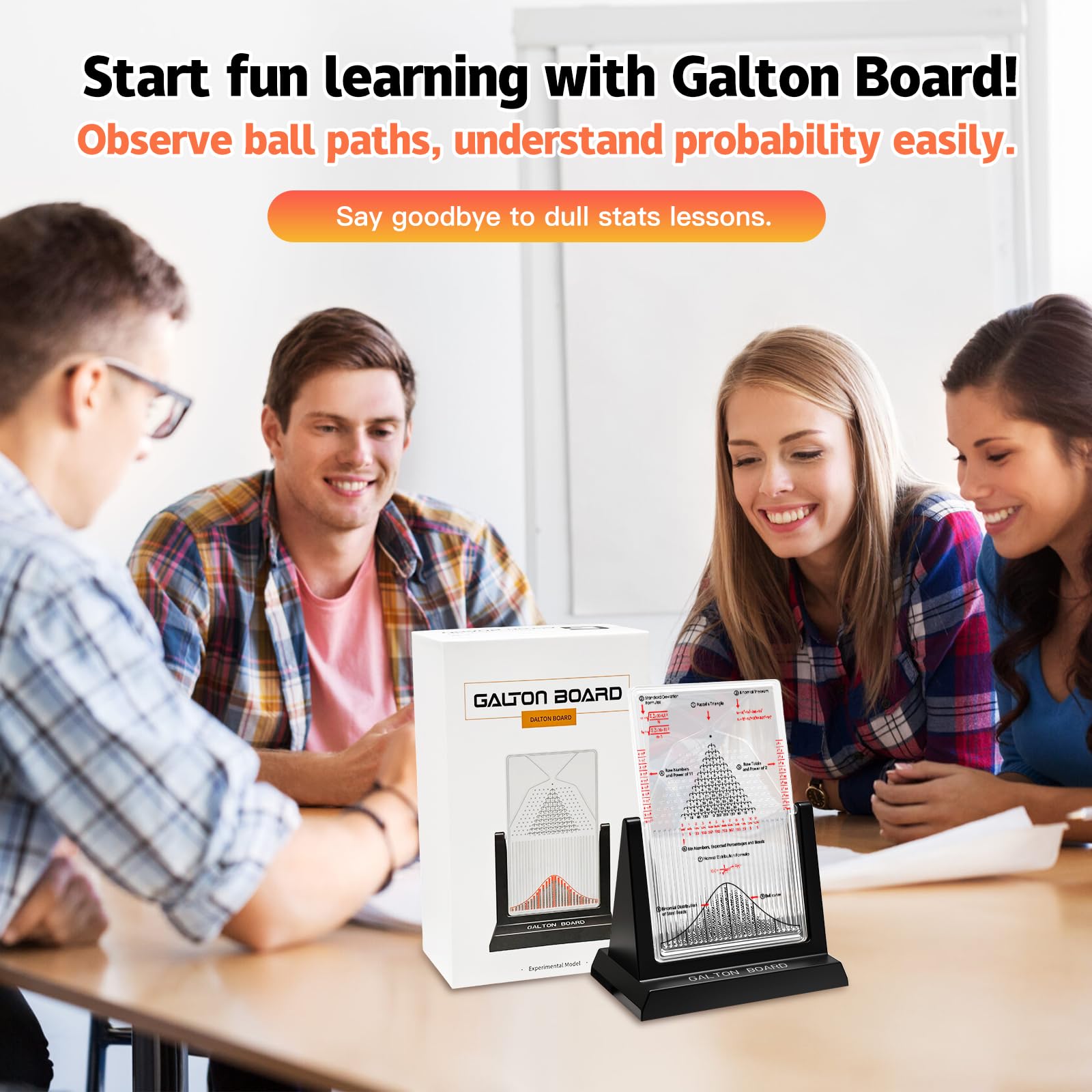 Galton Board, Silver Beads, 2.9 x 4.7 x 6.3 inches - Image 4
