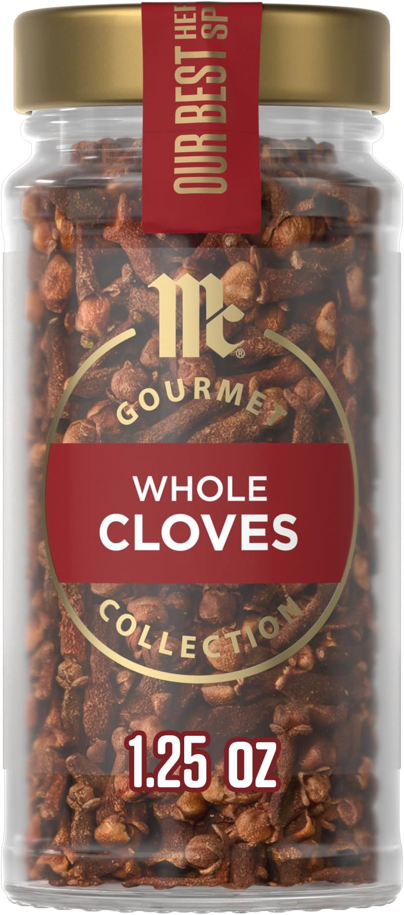​​McCormick Gourmet Collection Cloves, Whole, Non GMO, Our Best Herbs & Spices, Intense Aroma & Sweet, Pungent Flavor, Enhance Desserts, Cider & Savory Stews, 1.25 oz