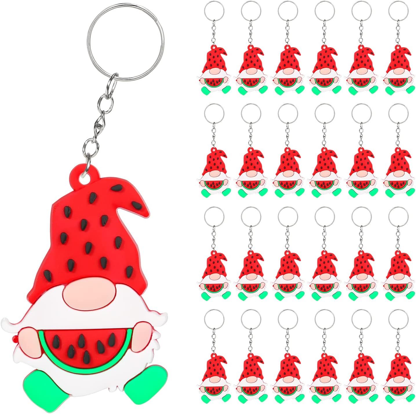 iMagitek 24 Pack Watermelon Gnome Keychains Watermelon