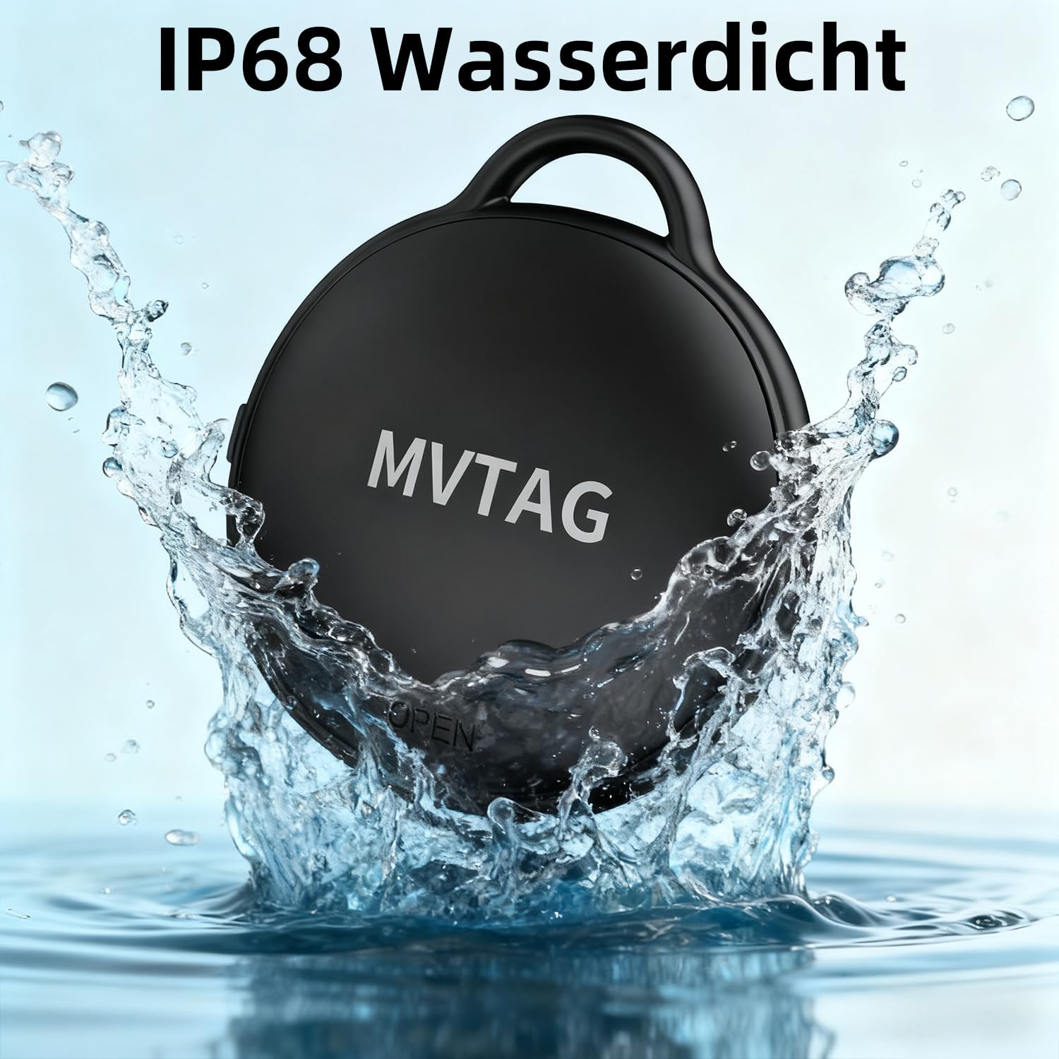 Lot de 4 localisateurs de clés Tag - Compatible avec Apple Où est ? APP (iOS Uniquement) - Étanche IP68 - pour clés/valises/Bagages/Sacs, Bluetooth Key Finder Tagg