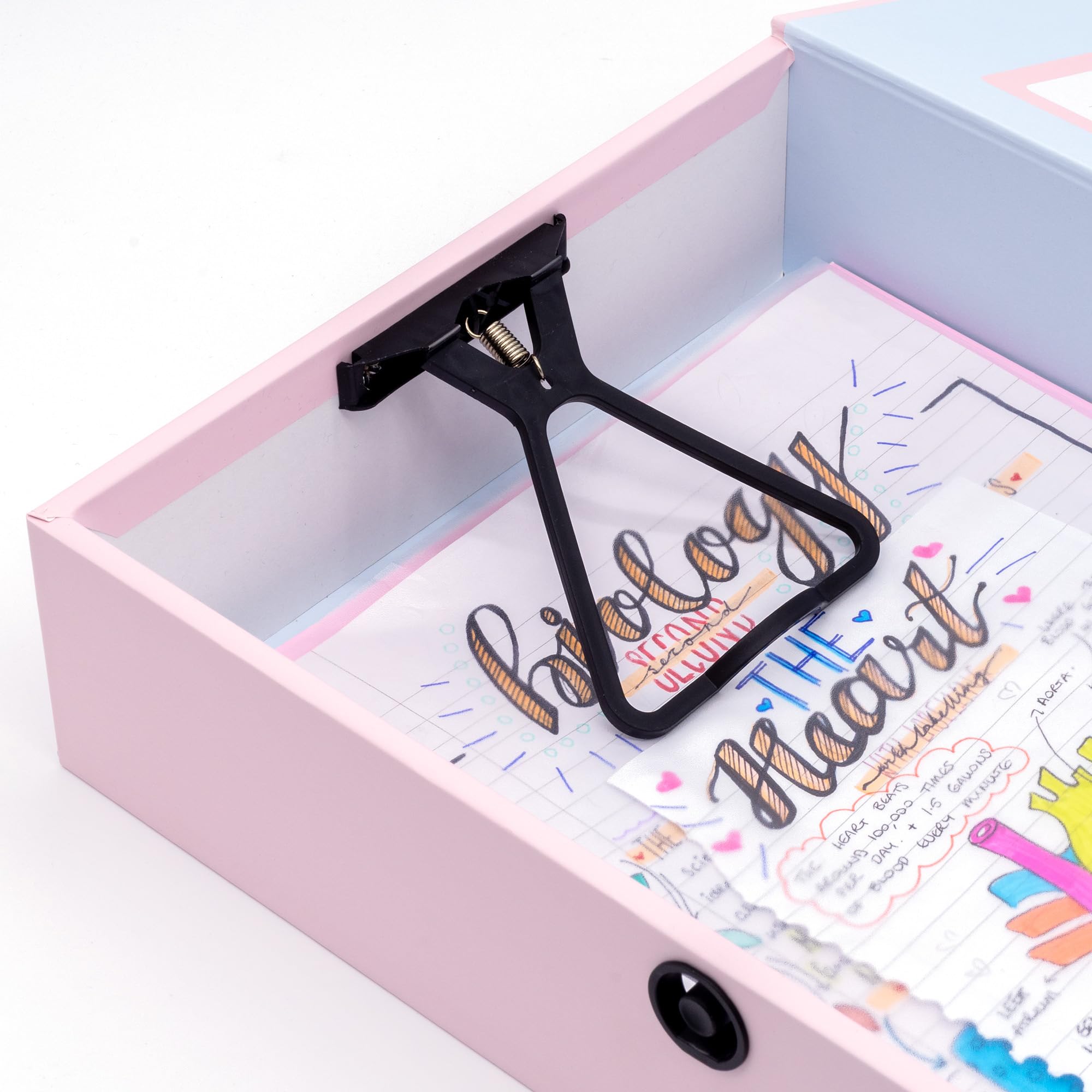 Pukka Pad Cajas de archivo de papel pastel - Paquete de 4 cajas de archivo con clip de resorte interno, cierre de presión para almacenamiento de documentos de alta capacidad, capacidad de 70 mm, se