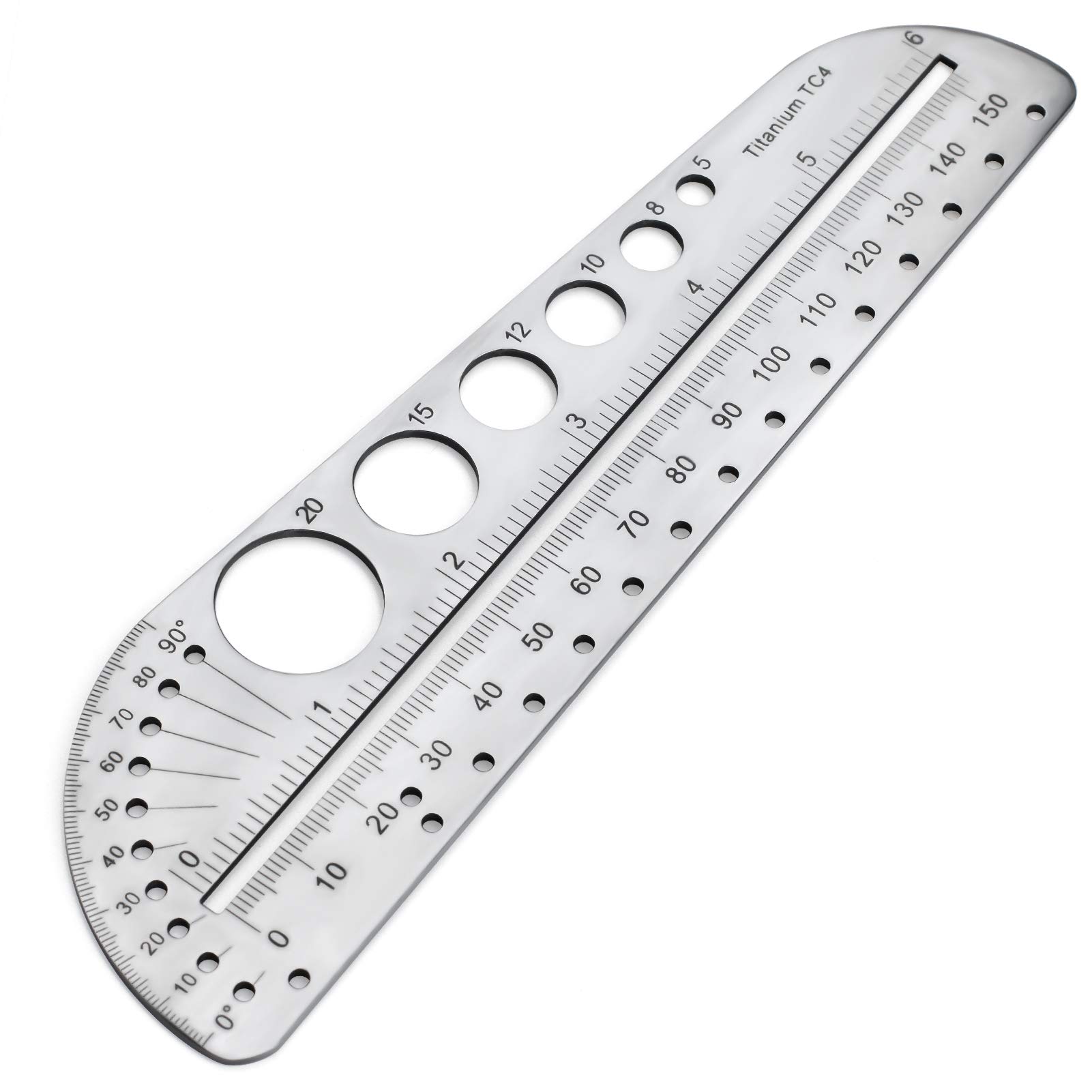 Amazon | TISUR チタン 定規 15cm 円定規 テンプレート 製図板