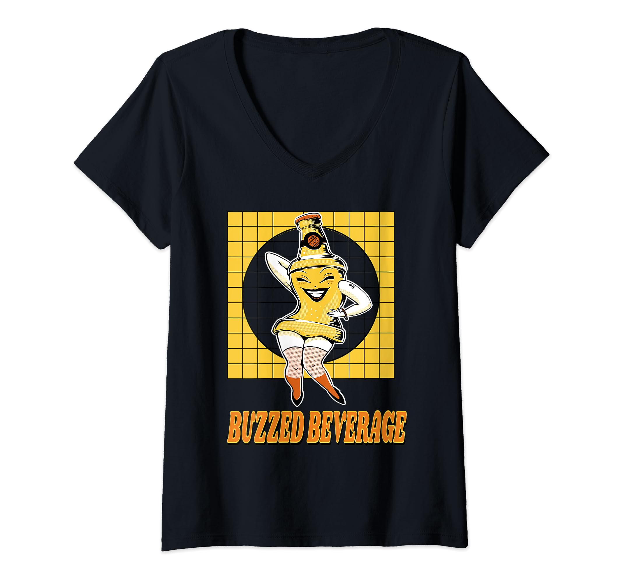 Buzzed Beverage Cute Funny Beer Lover Designs Present V-Neck T-Shirt