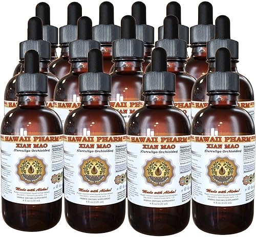 Miniatura 8 de HawaiiPharm Xian Mao Tintura, Xian Mao, extracto líquido de raíz de Curculigo (Curculigo Orchioides), suplemento herbario 4 onzas líquidas