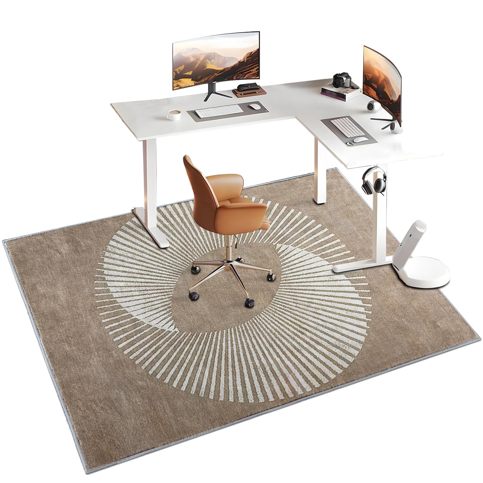 Alfombrilla para Silla de Gaming Oficina, 120 x 150 cm Alfombra para protección de Suelos Duros, Alfombrilla para Silla de Oficina Protector Suelo Silla Ruedas Alfombra de Suelo para Laminado