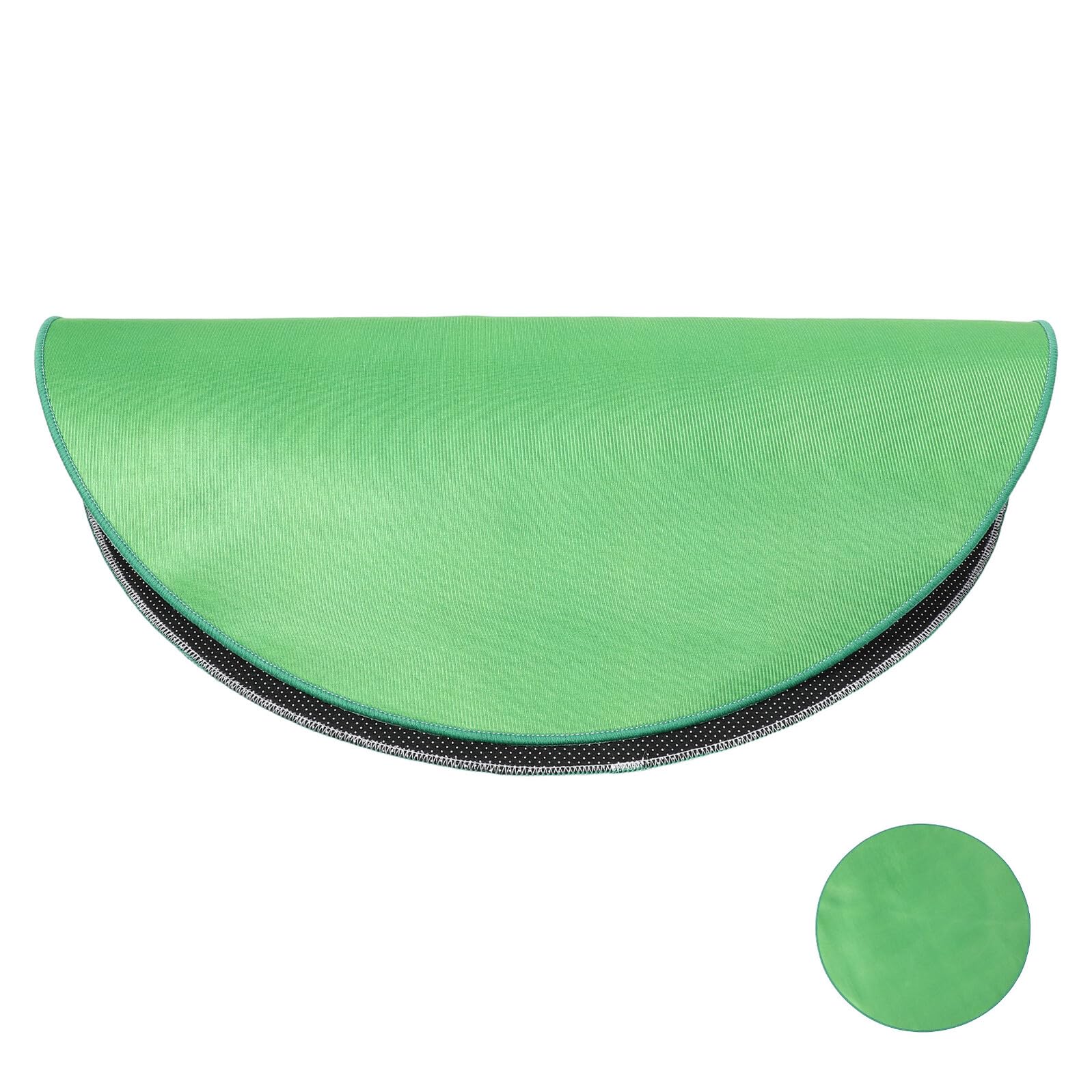 NOLITOY Tapete Redondo para Mesa de Mahjong de 78cm en Flannel Cristal Verde, Protector Fácil de Limpiar Adecuado para Jugar Cartas y Eventos Sociales