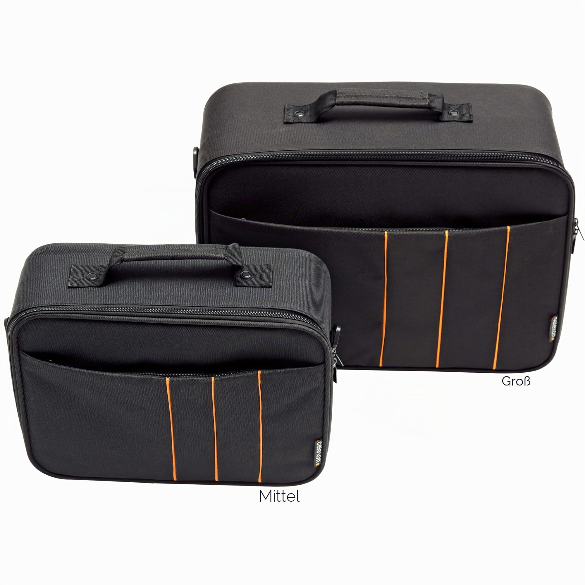 celexon Beamertasche Economy Large - 41x29x15 cm - Hartschalenrahmen - wasserabweisend & abwaschbar - 100% Polyester - schwarz