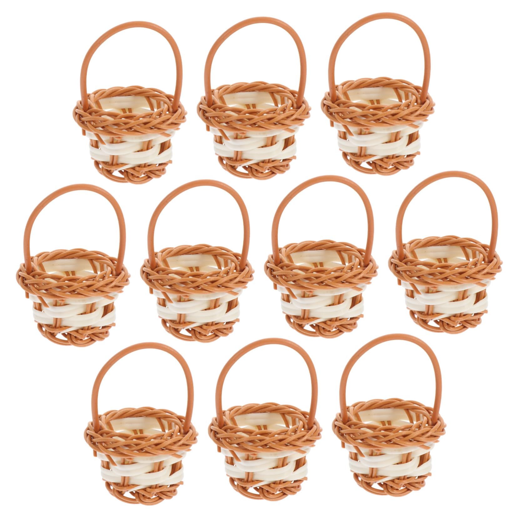 STOBAZA 1set Portable Decorations for Home Decor for Home Candy Baskets Cookie Baskets Nuts Picnic Basket Containers Decorative Fruit Bowl Photo Prop 10pcs