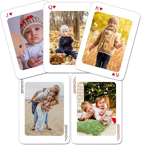 Naipes personalizados cartas personalizadas de amigos, cartas de juego personalizadas, regalos de novios, regalo de novia, póker de cubierta (1-200