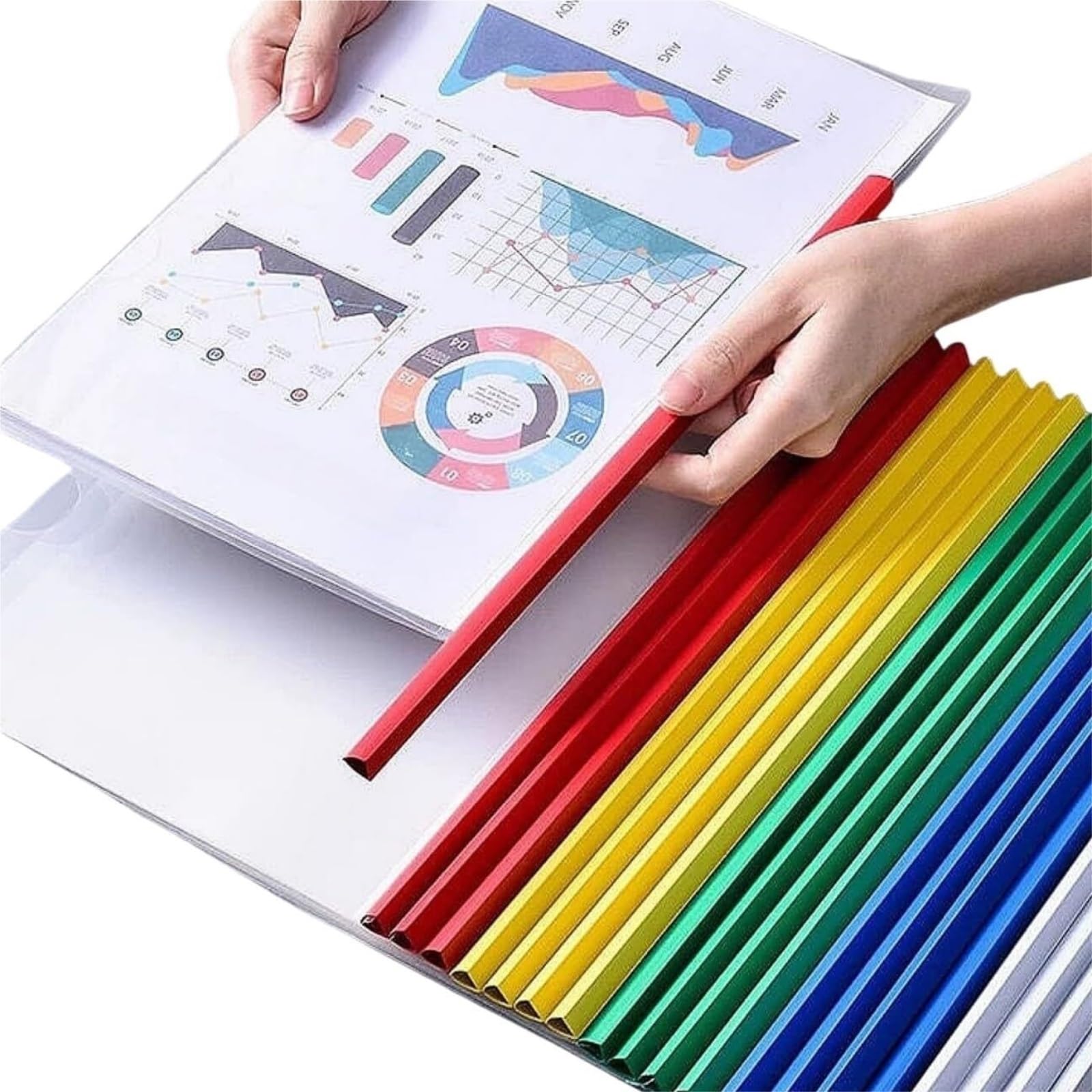 ablageordner 10er-Packung Berichtshüllen Mit Schiebeleiste, Präsentationsmappen For A4-Papier, Transparente Berichtshüllen, Ordner For Schulgeschäfte ordner