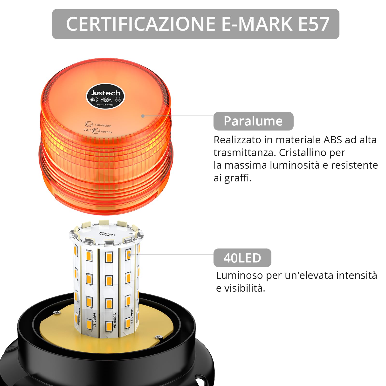 Justech Lampeggiante a LED