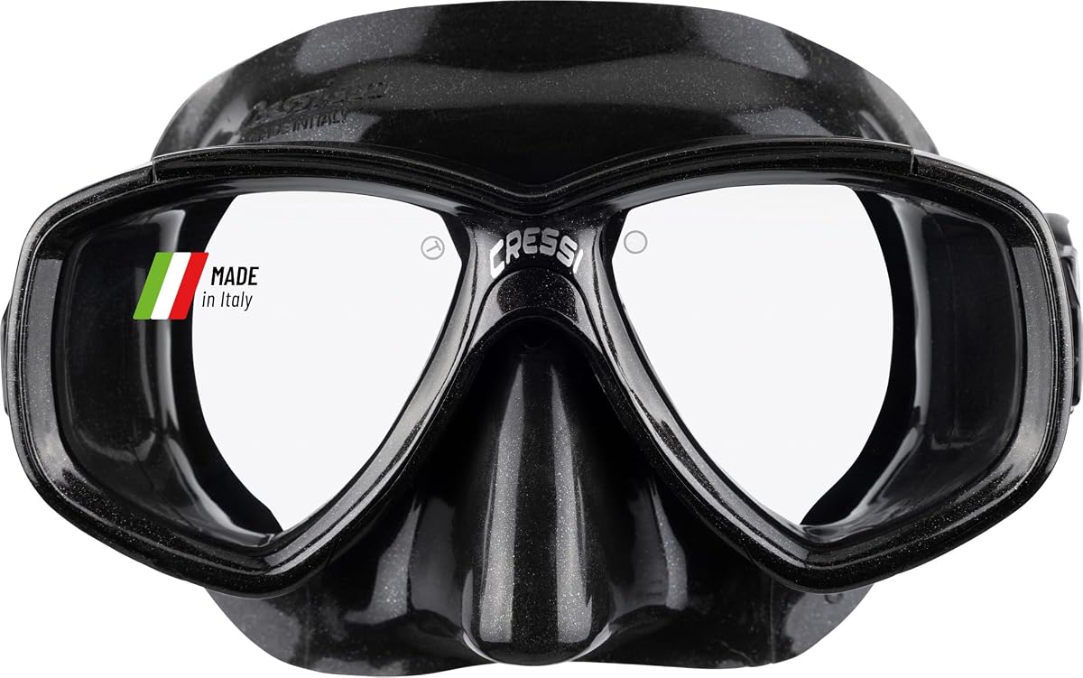 Mascarilla de silicona Cressi para adulto de pequeño volumen para buceo y esnórquel - Perla: Hecho en Italia por Cressi
