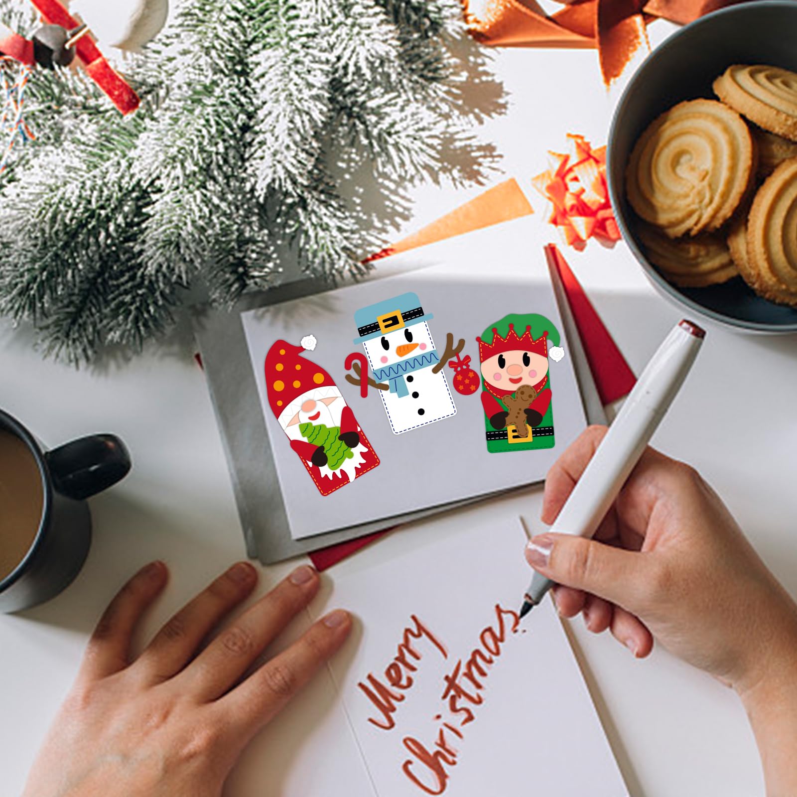 GLOBLELAND Set Fustelle E Timbri Natalizi - Babbo Natale, Renne, Pupazzo Di Neve, Fiocchi, Per Scrapbooking E Biglietti