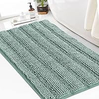 Vista 102 de Turquoize Alfombras de Baño Chenille Peludas Alfombra de Baño Antideslizante Gruesas Alfombras de Baño Peludas para Baño Chenille Juego de Alfombra