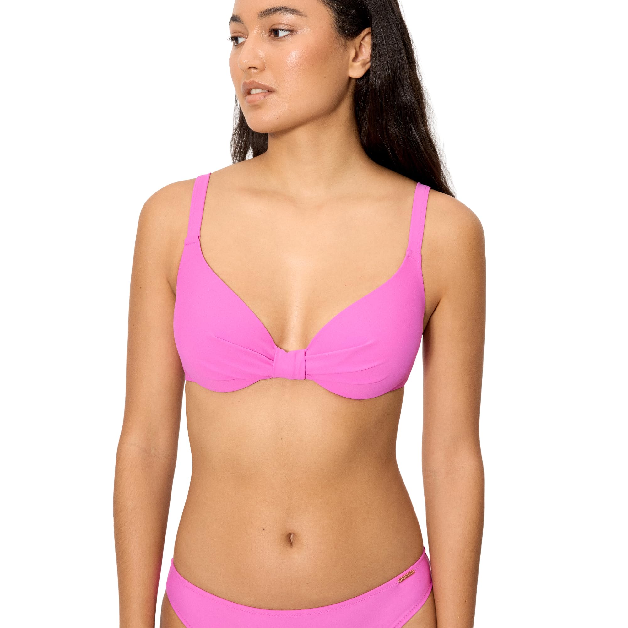 YSABEL MORA. Top Bikini con Aro Copa B. Top Bikini con Aro Y Relleno Tirantes Anchos Regulables. Color Liso para Look Completo .Colección Palms.