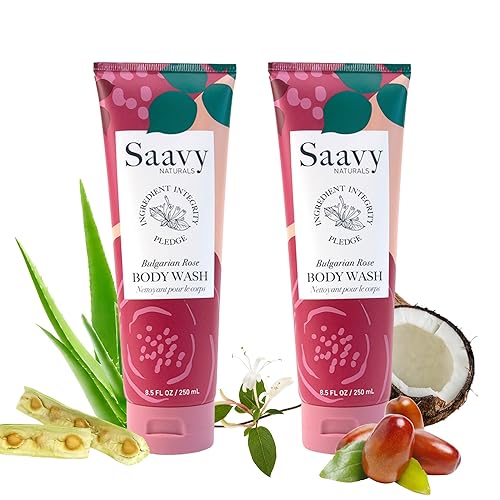 Saavy Naturals Bay Rum and Hemp Gel de ducha para mujeres y hombres, lujoso, rico y cremoso, gel de ducha de gel perfumado natural, jabón corporal