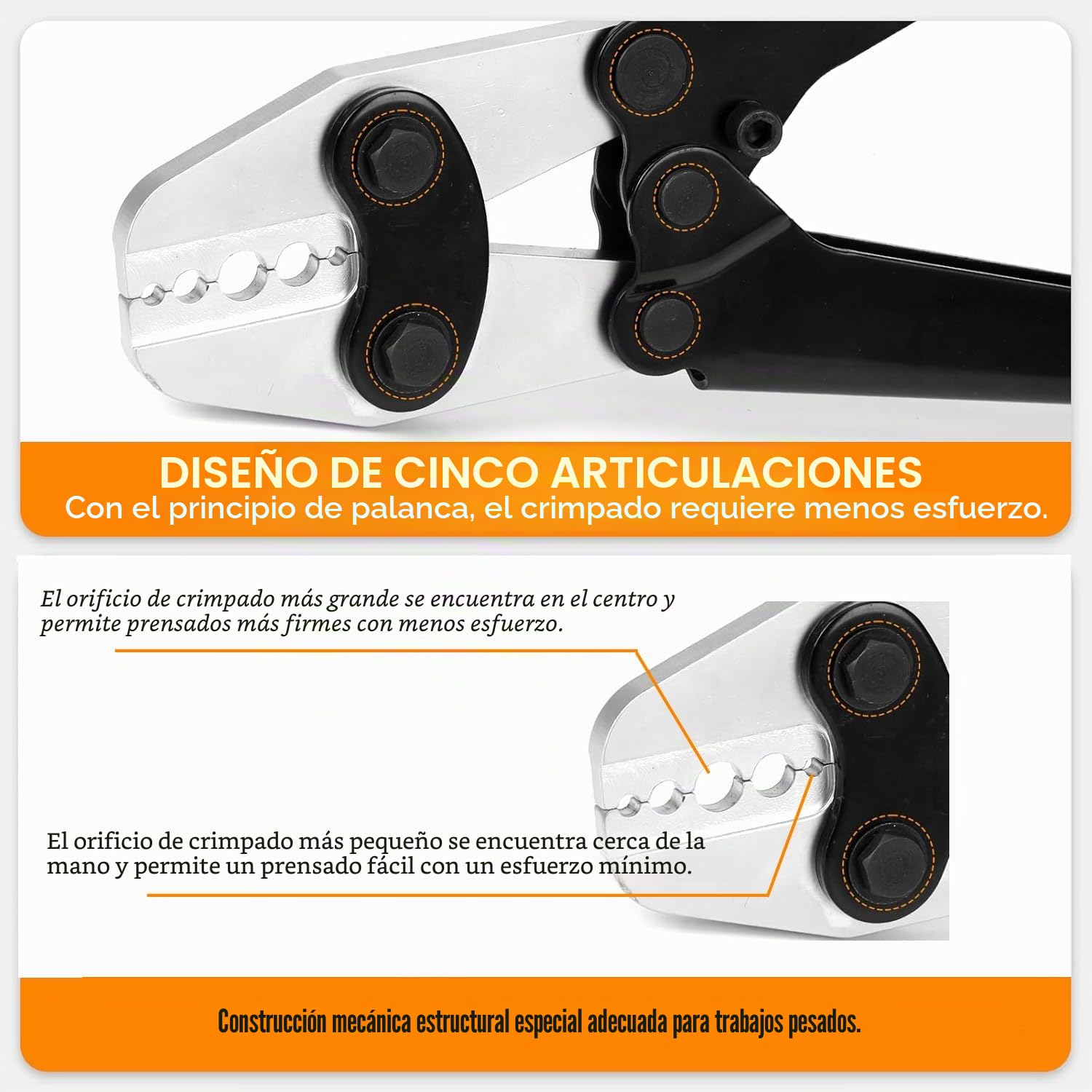 KF CPTEC Crimpadora para Cable de Acero, 1,58–5 mm