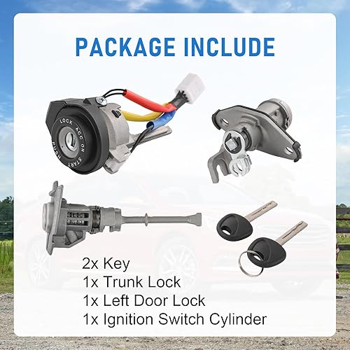 Miniatura 6 de DICMIC Juego de cilindros de bloqueo completo Barril de arranque de encendido compatible con Hyundai Sonata 2009-2014 Hyundai Sonata 2011-2015