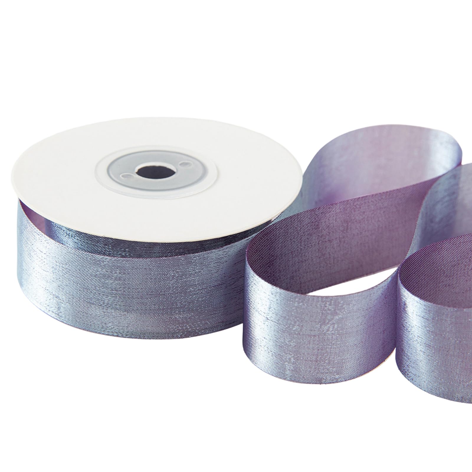 Tfaoys Silver P Gradie Fabric Ribbon 25Mmx20yard Decorative Ribbon For Art Craft Bowknot Making Bouquets Wrapping Hair Accessories Recycle